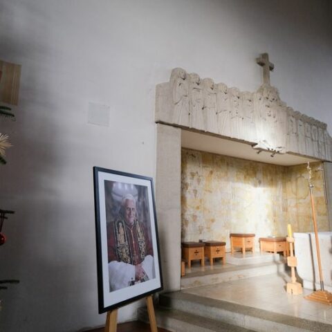 Former pope benedict was first pontiff to resign in 600 years - photo licensed by shore news network.