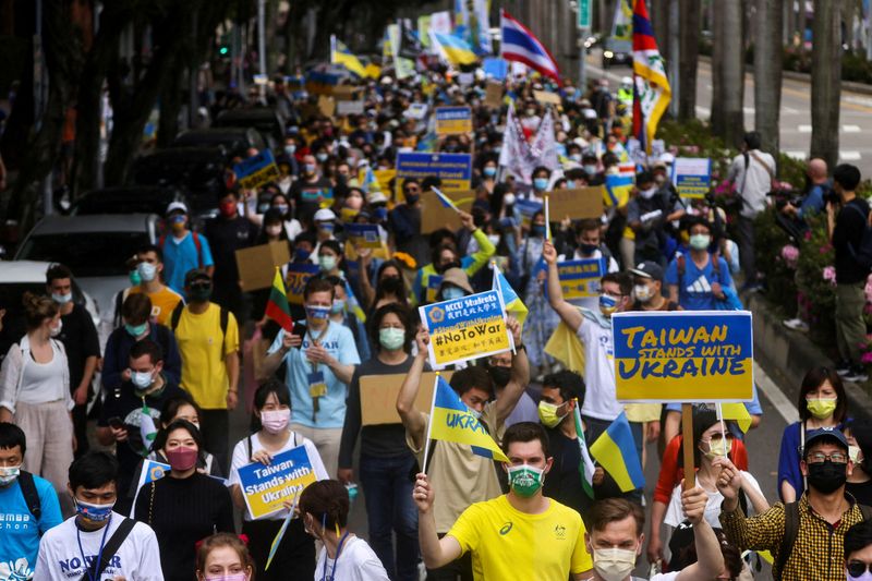 China says Taiwan 'taking advantage' of Ukraine as island sends more aid