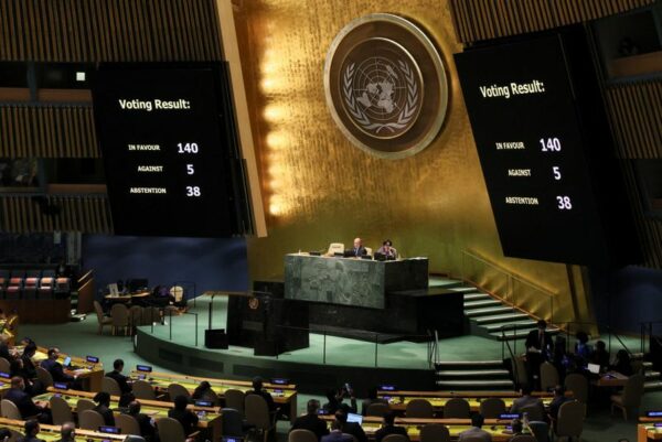 U. N. General assembly again overwhelmingly isolates russia over ukraine - photo licensed by shore news network.