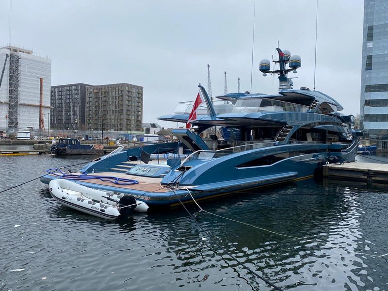 UK detains Russian-owned superyacht in London's Canary Wharf