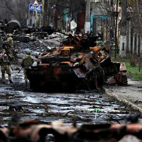 Ukraine accuses russia of civilian 'massacre'; moscow denies it - photo licensed by shore news network.