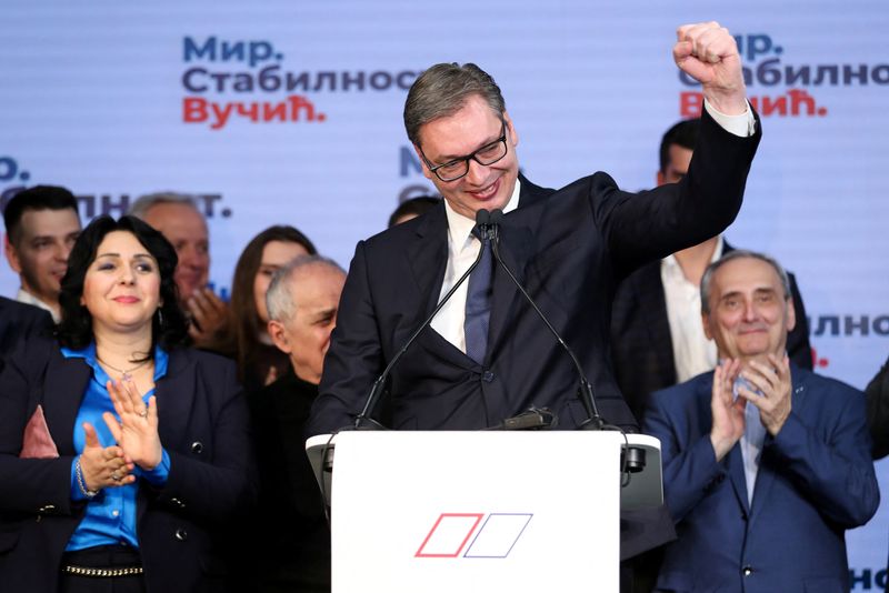 Serbia's incumbent President Vucic set to win second term