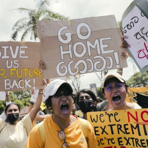 In stunning reversal, protests leave sri lanka's ruling dynasty teetering - photo licensed by shore news network.