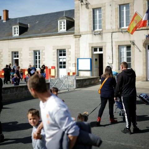 In a small french village, le pen threatens macron's re-election - photo licensed by shore news network.
