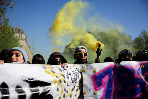 Opponents of french far-right protest as election campaign enters final week | photo licensed by shore news network. Opponents of french far-right protest as election campaign enters final week - photo licensed by shore news network.