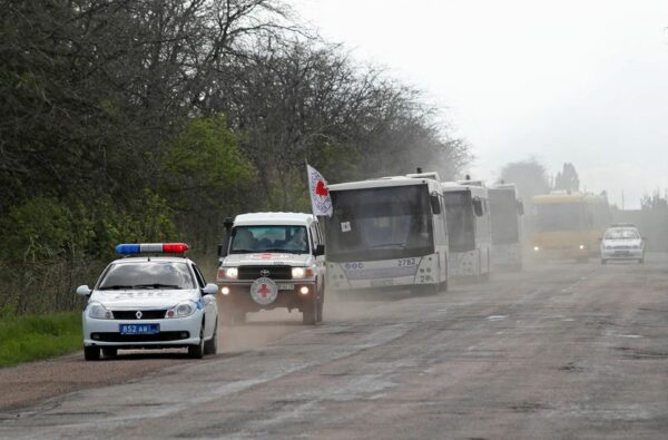 Ukraine evacuees flee to safety after ordeal in mariupol steel works