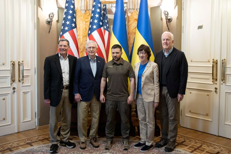 Top Senate Republican meets Zelenskiy, Russia says U.S. involvement dangerous