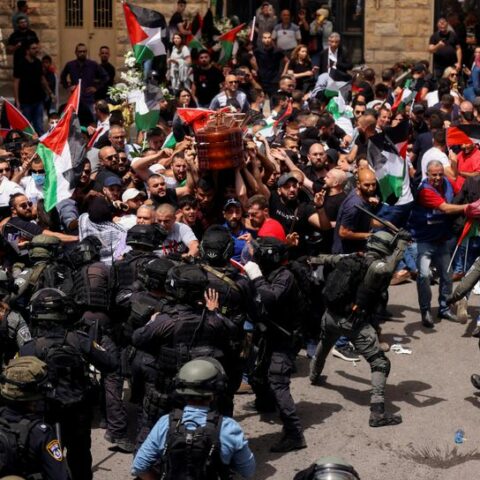 Israel arrests pallbearer beaten at journalist's funeral - photo licensed by shore news network.