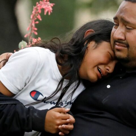 As the texas shooter killed children, police cuffed and pepper-sprayed parents trying to get in the building - photo licensed by shore news network.