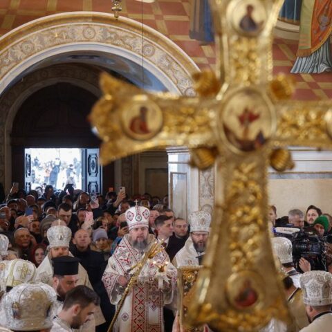 Christmas joy and anger for rival orthodox churches in historic kyiv monastery - photo licensed by shore news network.