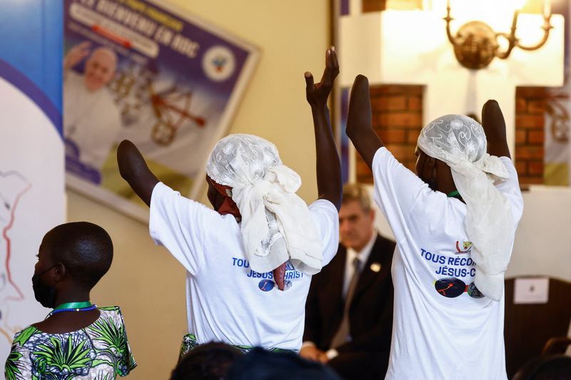 Pope hears harrowing tales of Congo violence and says: 'Enough!'