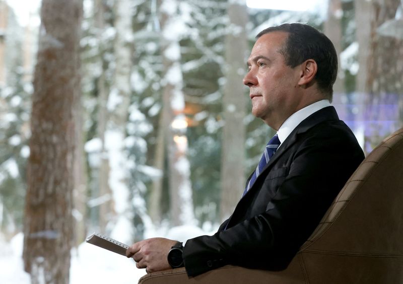 Russia's Medvedev says more U.S. weapons supplies mean 'all of Ukraine will burn'