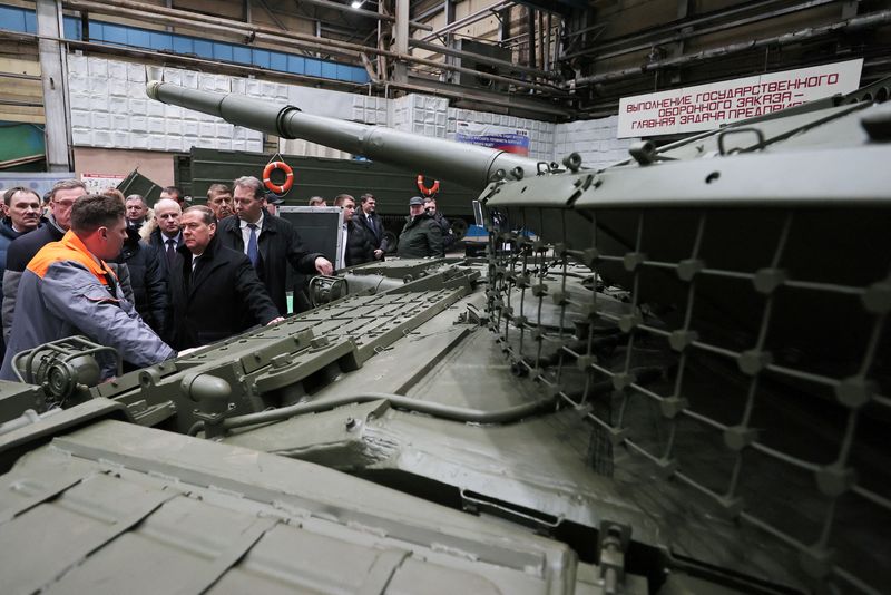 Russia must boost tank production as West arms Ukraine - ex-president Medvedev