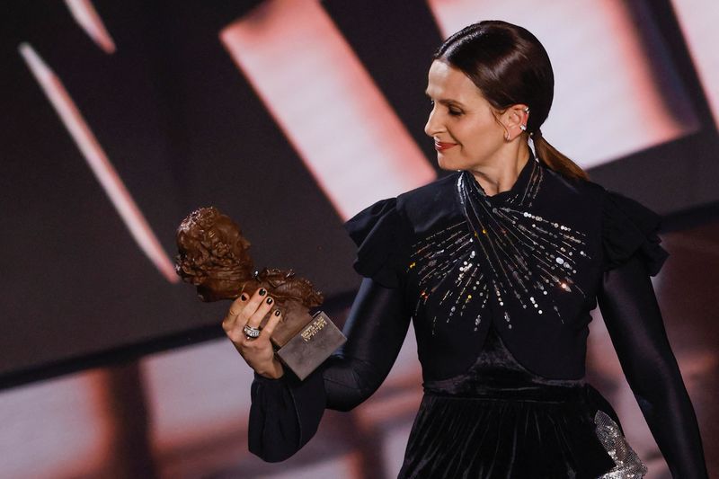 Actress Juliette Binoche honoured at Spanish Goya film awards