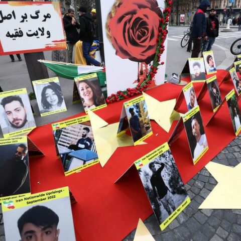 Opposition groups rally in france demanding eu list iran's guards as terrorist group - photo licensed by shore news network.