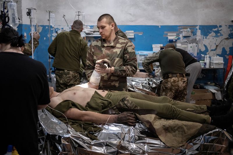 Ukrainian army medics fight to save lives near frontline