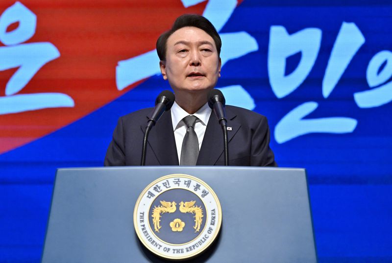 S.Korea's Yoon says cooperation with US, Japan key to overcoming N.Korea threats