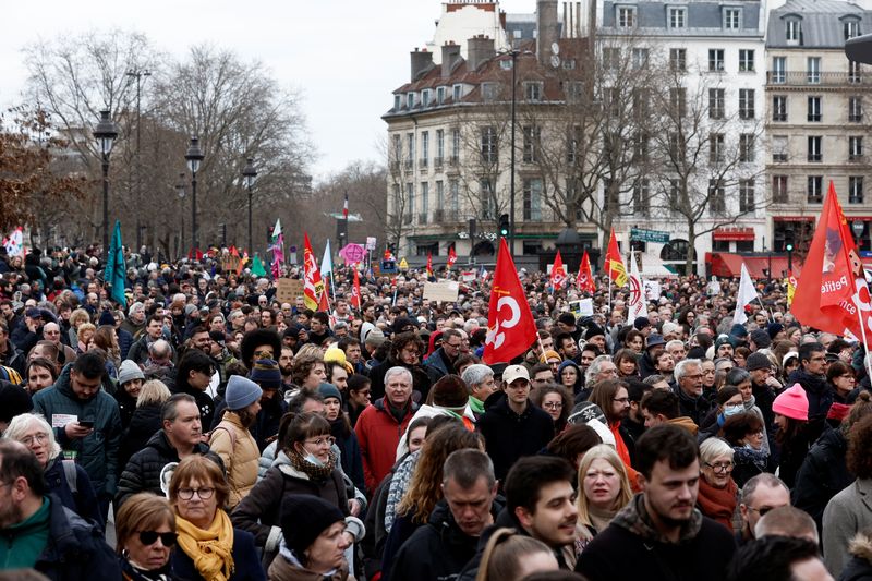 French Senate votes for Macron's pension plan, despite new protests