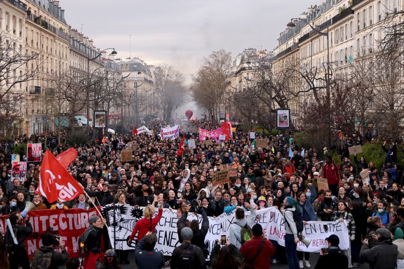 Clashes as French protesters rally against Macron's pension bill