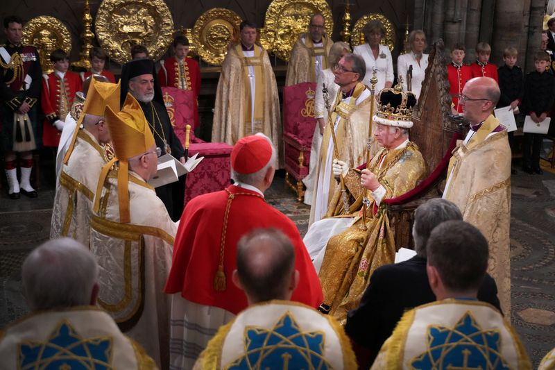 King Charles' coronation blends splendour and intimacy inside Westminster Abbey