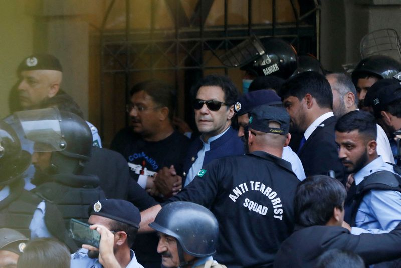 Former Pakistan PM Imran Khan granted bail, leaves court