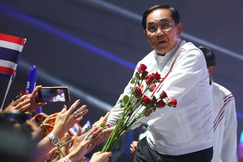 Thai candidates parade through Bangkok before Sunday vote
