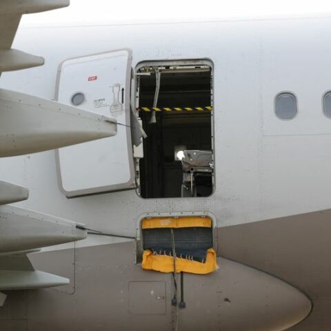 Man who opened asiana plane door in mid-air tells police he was 'uncomfortable,' yonhap reports - photo licensed by shore news network.