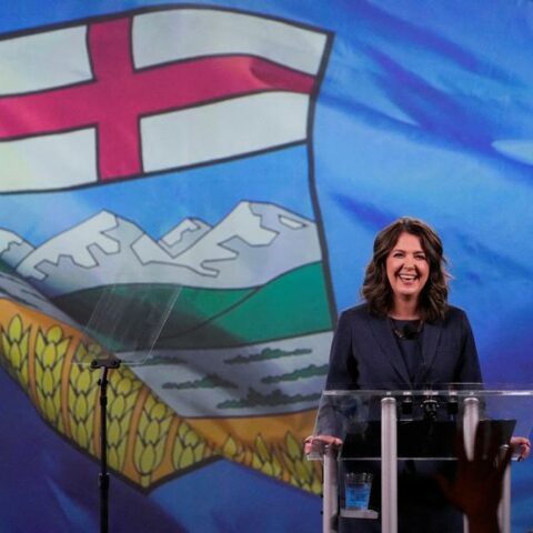 Alberta premier smith starts new term, vows financial relief, trudeau pushback - photo licensed by shore news network.