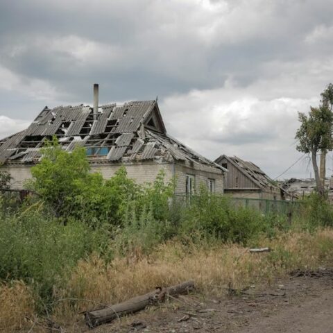 Russian soldiers' corpses line road into liberated ukrainian village - photo licensed by shore news network.