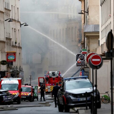 After paris blast, shaken locals wait anxiously nearby - photo licensed by shore news network.