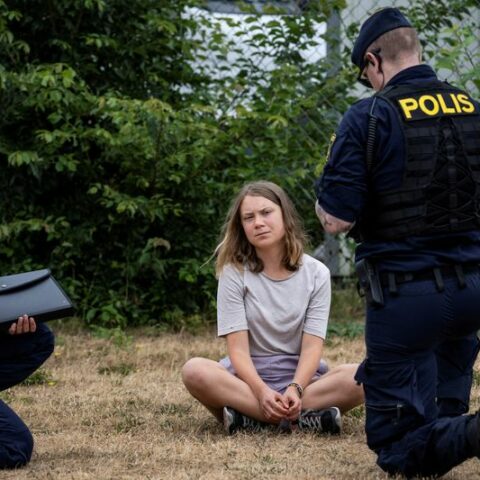 Greta thunberg charged with disobeying police order at climate protest - photo licensed by shore news network.