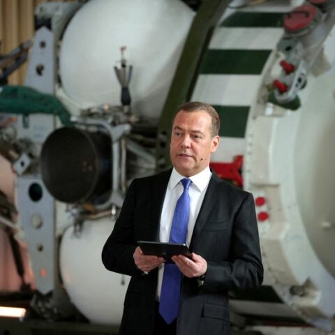 Russia's medvedev: we'd have to use a nuclear weapon if ukrainian offensive was a success - photo licensed by shore news network.