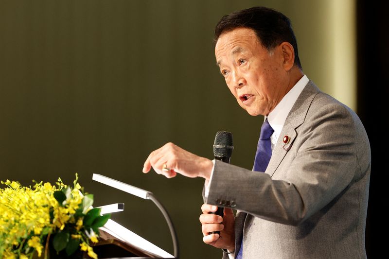 Japan ex-PM Aso's 'fight for Taiwan' remark in line with official view, lawmaker says