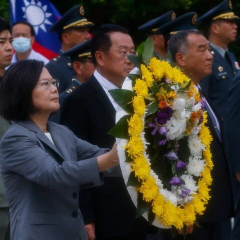 On frontline island with china, taiwan president says peace comes through strength - photo licensed by shore news network.
