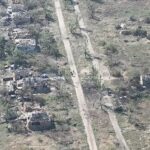 Ukrainian soldiers of the Separate Assault Battalion ‘Skala’ enter the