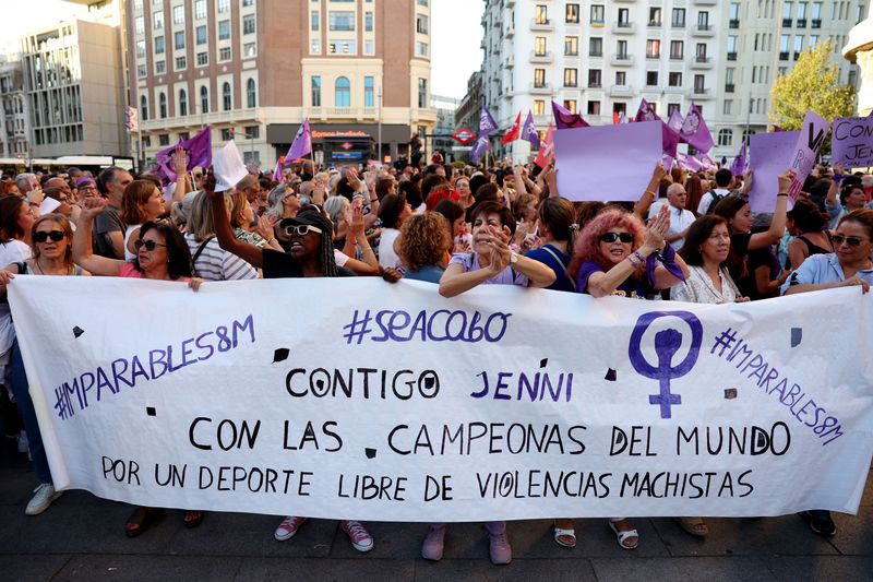 Furore over Spanish soccer kiss grows as prosecutors launch probe against federation chief