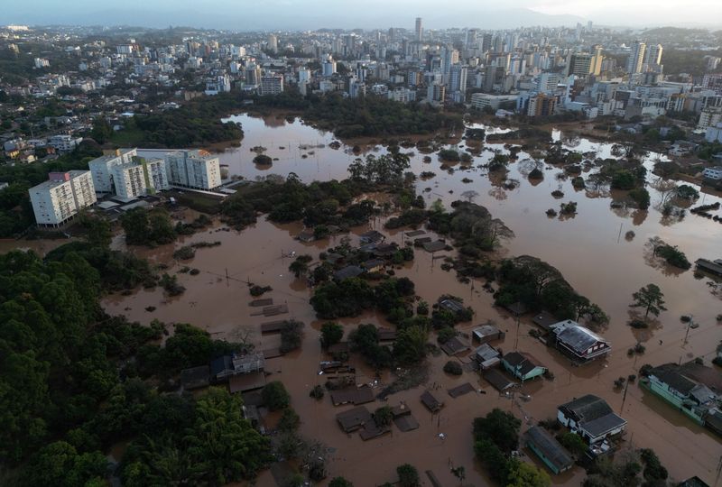 Cyclone rains in Brazil's south kill 22, leave cities completely flooded
