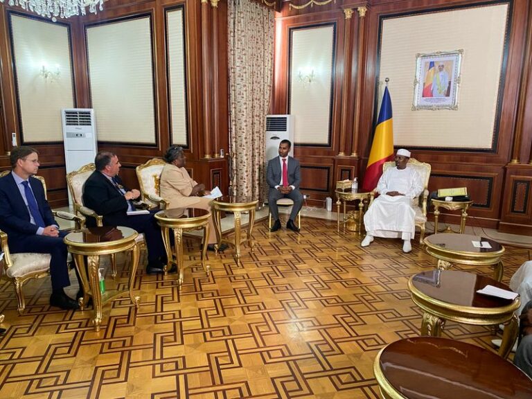 Chad president talks election challenges with us envoy to un - photo licensed by shore news network.