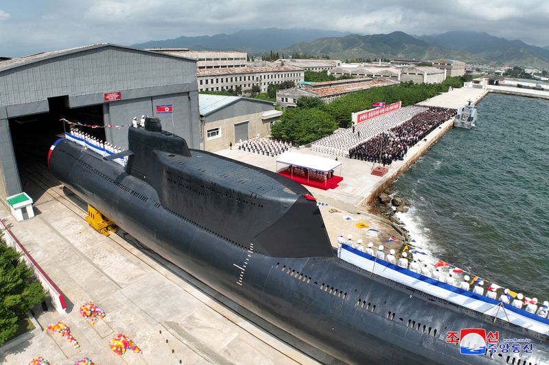 North Korea unveils first tactical, nuclear-armed submarine