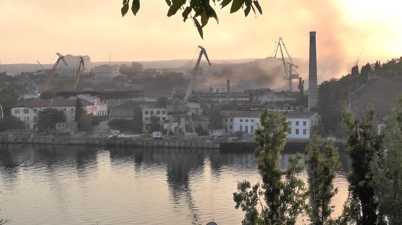 Ukraine's military says it hit naval targets, port infrastructure in Sevastopol bay