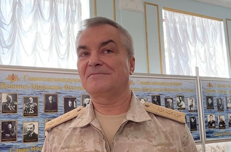 Russian Black Sea commander shown on video call after Ukraine said it killed him