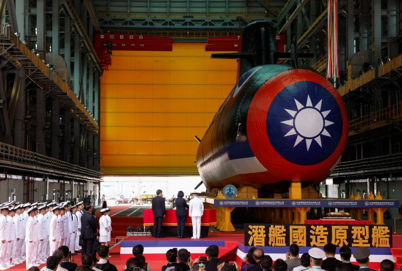 Taiwan reveals first domestically made submarine in defence milestone