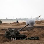 Israeli artillery fires near Israel’s border with the Gaza Strip,