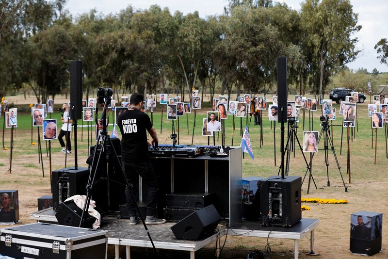 At Israeli rave site hit by Hamas, music plays again for the dead