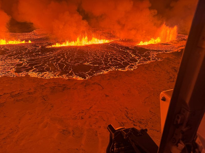 Iceland volcano erupts near town after weeks of quake activity