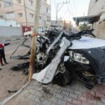 Aftermath of an Israeli strike on a house in Rafah