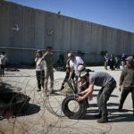 Protest against the delivery of humanitarian aid to Gaza and