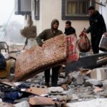 Aftermath of Israeli strikes, amid the ongoing conflict between Israel