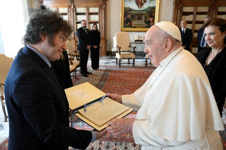 Putting insults aside, Argentina's Milei hails 'positive relationship' with pope