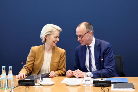 EU's von der Leyen vows to defend democracy in bid for second term